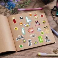 Наклейки детские в стикербуке &laquo;Оценки&raquo;, 8 листов, 12 х 18 см