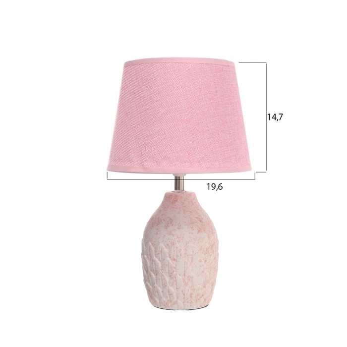 Лампа настольная "Какао" 1х40Вт Е14 розовый 20х20х34см