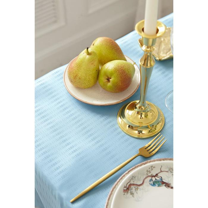 Скатерть Этель Shine 150*220 +/-3см, цв.серо-синий, пл. 192 г/м2, хл с ВГМО