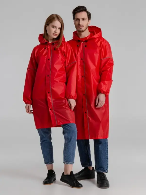 Дождевик со светоотражающими элементами Rainman Blink, красный, размер L Дождевик со светоотражающими элементами Rainman Blink, красный, размер L