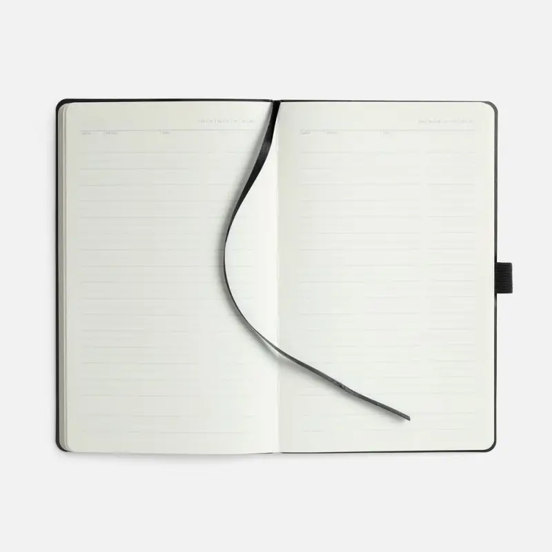 Ежедневник Lungo, недатированный, черный