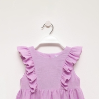 Платье детское с рюшей KAFTAN "Муслин", р.28 (86-92 см) лиловый