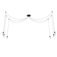 Светильник "Скин паук" 6хЕ27 40Вт черный 30х30х20-150см