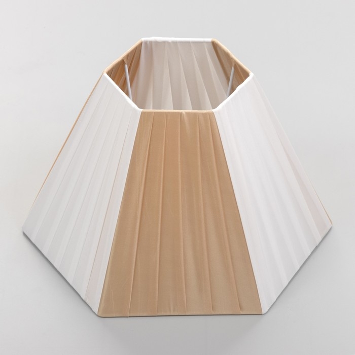 Абажур Абажур "Геометрия" бежевый белый Е27 28х28х21см