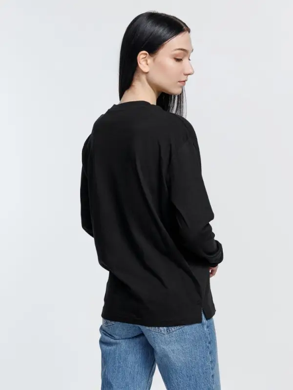 Футболка унисекс с длинным рукавом Pioneer LSL, черная, размер XS Футболка унисекс с длинным рукавом Pioneer LSL, черная, размер XS