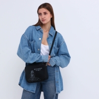 Сумка женская через плечо TEXTURA, маленького размера, цвет чёрный