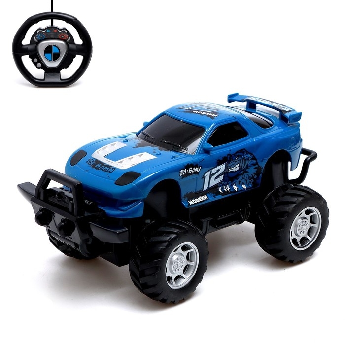 Машина радиоуправляемая «Скорость», работает от батареек цвет синий Машина радиоуправляемая «Скорость», работает от батареек цвет синий