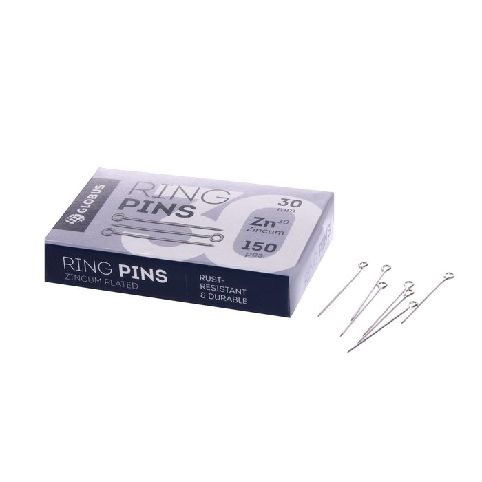 Булавки с ушком GLOBUS, 150 шт., 30 мм Булавки с ушком GLOBUS, 150 шт., 30 мм