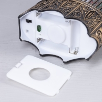 Светодиодная фигура &laquo;Фонарь с Дедом Морозом и оленями&raquo; 13 &times; 25.5 &times; 8 см, пластик, батарейки ААх3 (не в комплекте), USB, свечение тёплое белое