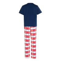 Пижама новогодняя мужская KAFTAN "Santa team", цвет синий/красный, размер 50