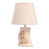 Настольная лампа"Сова" Е14 40Вт бежевый 20х20х32см