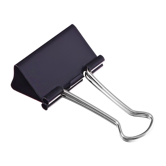 Зажимы для бумаг 32 мм, 12 штук, чёрные Зажимы для бумаг 32 мм, 12 штук, чёрные