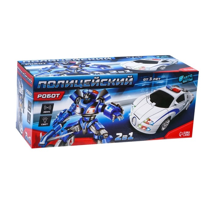 Робот &laquo;Полицейский&raquo;, трансформируется, световые и звуковые эффекты