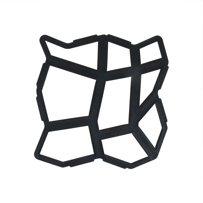 Форма для садовой дорожки, 42 &times; 42 &times; 4 см, чёрная