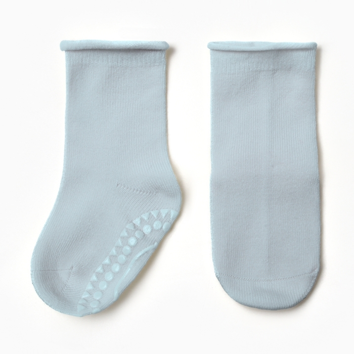 Носки детские MINAKU со стоперами, цвет голубой, 11-12 см