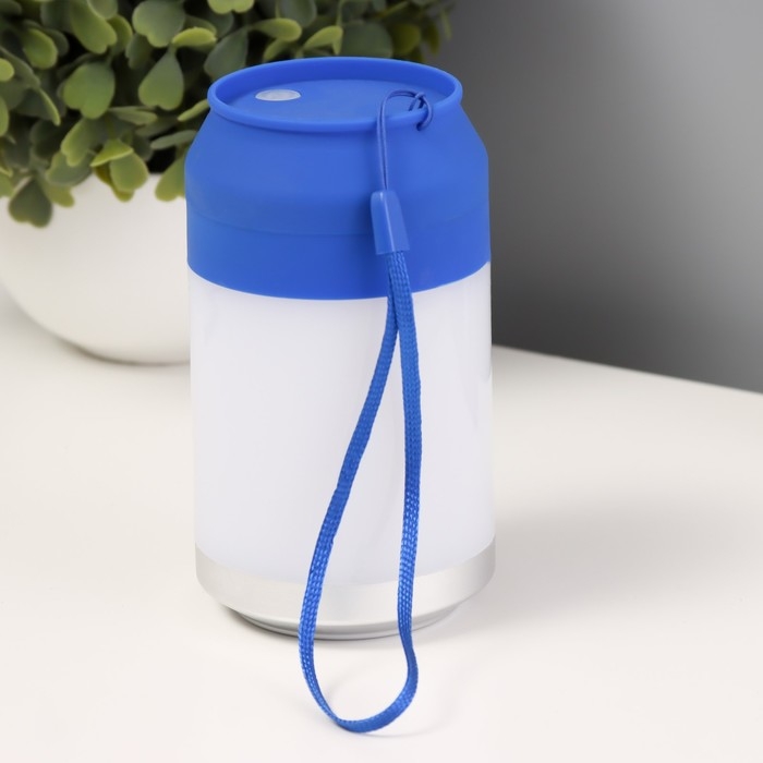 Ночник Ночник "Фоси" LED 5 режимов от батареек 3хААА бело-синий 6,5х6,5х11,5 см