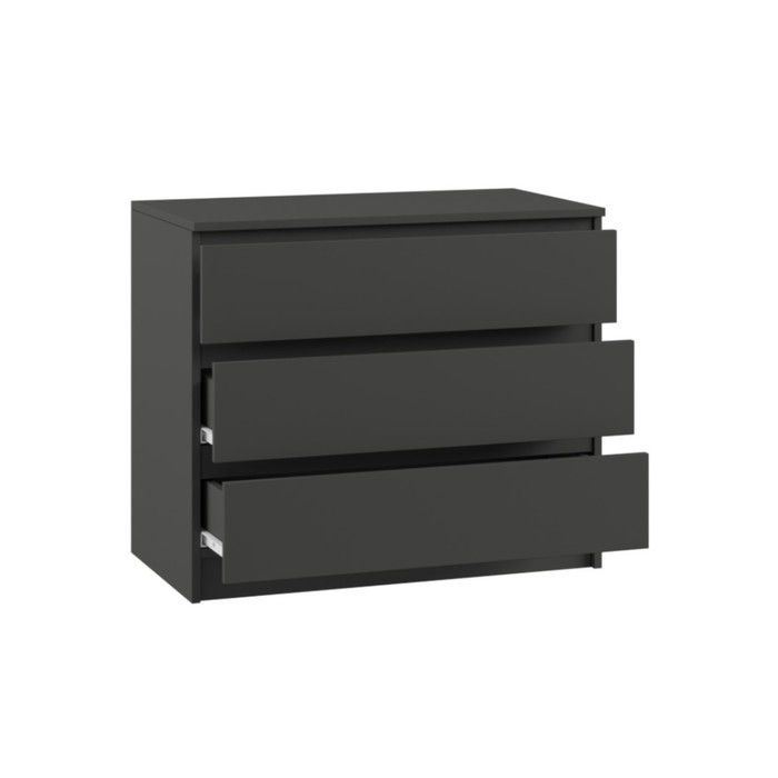 Комод с 3 ящиками Мадера, 800х420х775, Графит