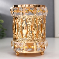 Подсвечник металл на 1 свечу "Бесконечная любовь" цилиндр золото 13х9х9 см Подсвечник металл на 1 свечу "Бесконечная любовь" цилиндр золото 13х9х9 см