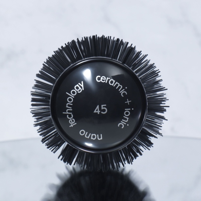 Брашинг &laquo;Premium&raquo;, вентилируемый, прорезиненная ручка, d = 4,3/6 &times; 28,7 см, цвет чёрный