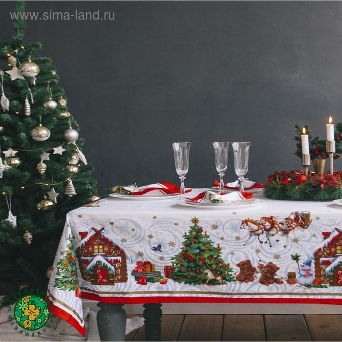 Набор столовый "Новогодняя сказка", скат.145х175см +/-3см с ГМВО, салф.40х40см-8 шт, хл100%