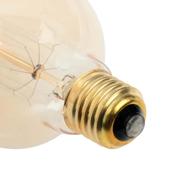 Лампа накаливания винтажная Лампа накаливания винтажная "Шар", G80, 60 Вт, Е27, 230 В, 120х80 мм, теплый белый