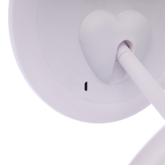 Зеркало KZ-09, подсветка, настольное, АКБ, 2500 мАч, 3 режима, поворот 90&deg;, белое