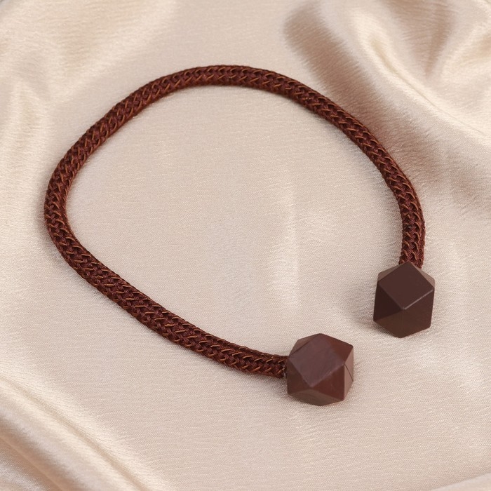 Подхват для штор &laquo;Камушки&raquo;, d = 3 &times; 51 см, цвет тёмно-коричневый