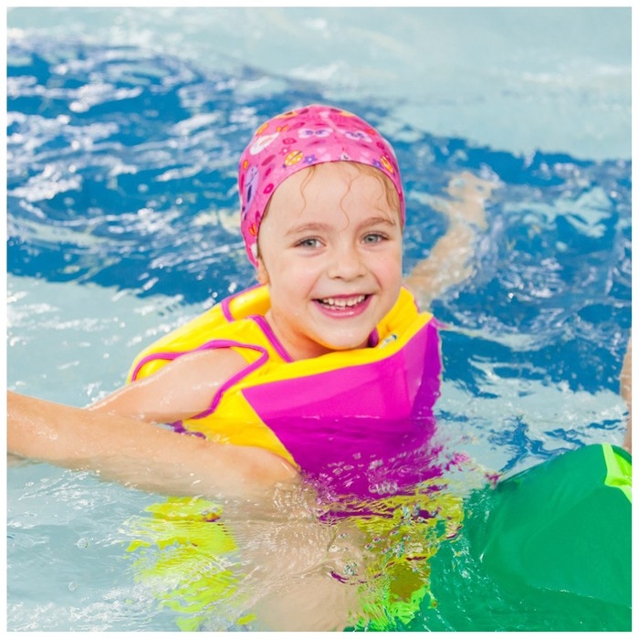 Шапочка для плавания детская ONLYTOP &laquo;Птички&raquo;, тканевая, обхват 46-52 см