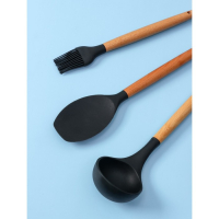 Набор кухонных принадлежностей Доляна &laquo;Лиам&raquo;, 7 предметов, 33&times;12,5&times;12,5 см, цвет чёрный