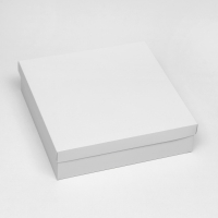 Коробка подарочная складная, упаковка, крышка-дно, белая, 30 х 30 х 8 см