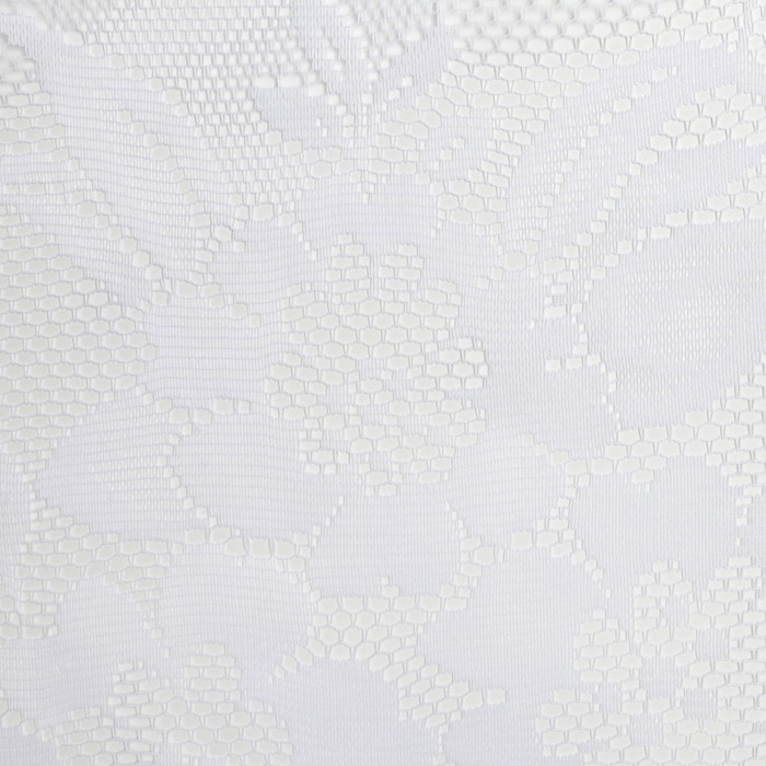 Штора кухонная без шторной ленты, 160 х165 см, цвет белый, 100% полиэстер