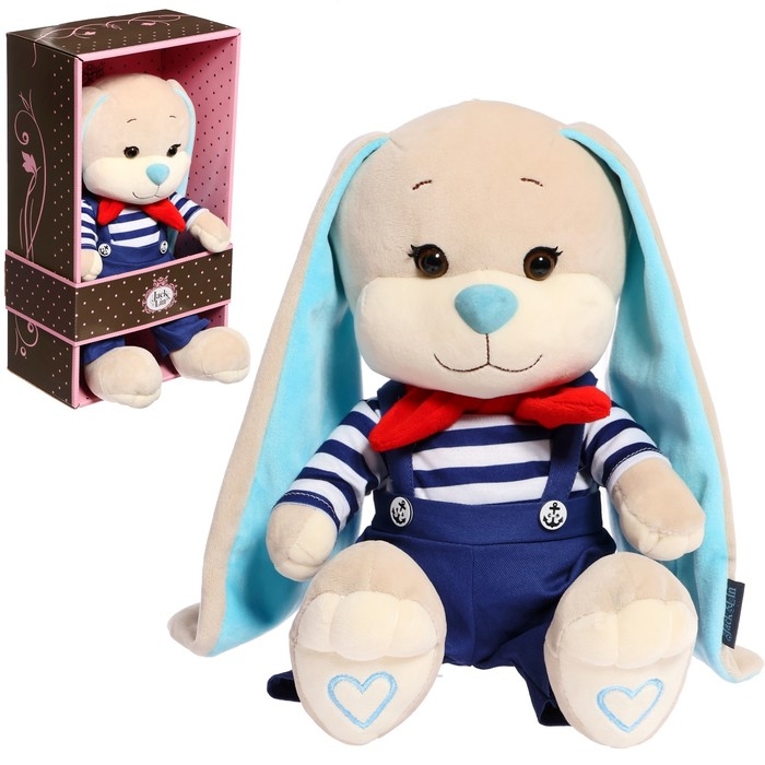 Мягкая игрушка «Зайчик Жак», матрос в комбинезоне, 25 см Мягкая игрушка «Зайчик Жак», матрос в комбинезоне, 25 см