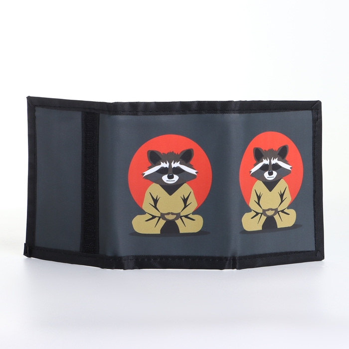 Кошелёк детский на липучке &laquo;Выбражулька&raquo;, цвет тёмно-серый