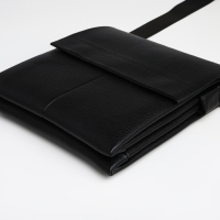 Сумка мужская через плечо TEXTURA, наружный карман, цвет чёрный