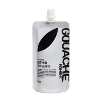 Гуашь художественная 80 мл, в дой-паке с крышкой, черный Гуашь художественная 80 мл, в дой-паке с крышкой, черный