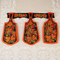 Набор Доски 3 шт и держатель 48×33×1 см хохлома Набор Доски 3 шт и держатель 48×33×1 см хохлома