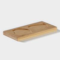 Набор фарфоровый для специй на бамбуковой подставке BellaTenero &laquo;Лисы&raquo;, 3 предмета: солонка 80 мл, перечница 80 мл, подставка, цвет белый