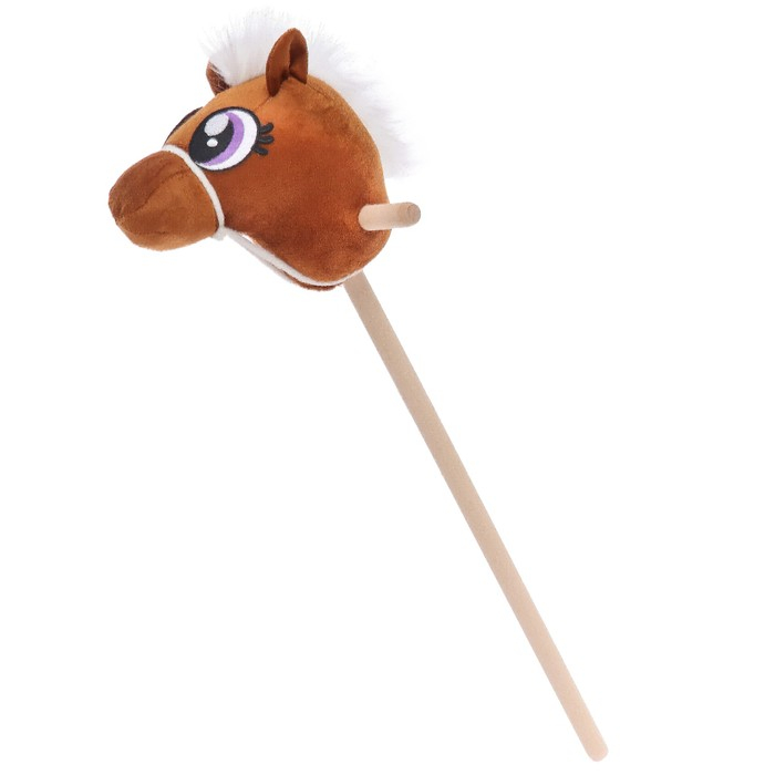 Мягкая игрушка &laquo;Конь-скакун&raquo;, на палке, МИКС, цвет коричневый