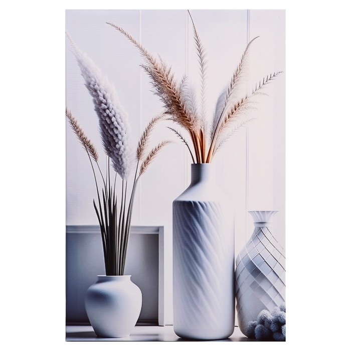 Картина на холсте "Белые вазы" 40*60 см