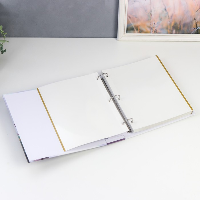 Фотоальбом 50 магнитных листов (100стр) "Веточка" 23х28 см