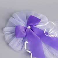 Набор бантов на зеркала из фатина, 2 шт, сиреневый Набор бантов на зеркала из фатина, 2 шт, сиреневый
