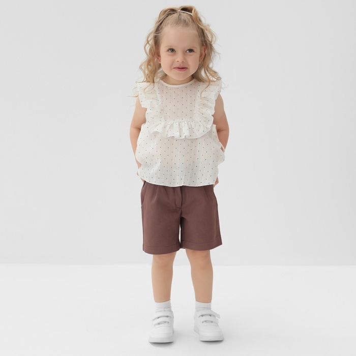 Блузка для девочки MINAKU, цвет белый, рост 128 см Блузка для девочки MINAKU, цвет белый, рост 128 см