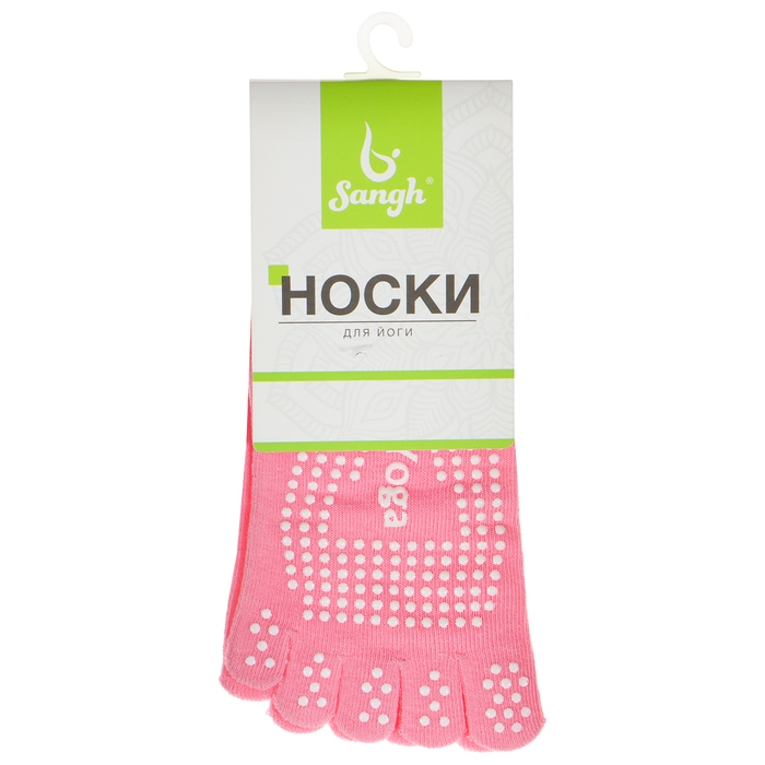 Носки для йоги Sangh, р. 36-39 см, цвет бледно-розовый Носки для йоги Sangh, р. 36-39 см, цвет бледно-розовый