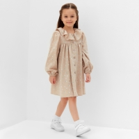 Платье детское с воротником KAFTAN, р.30 (98-104), бежевый Платье детское с воротником KAFTAN, р.30 (98-104), бежевый