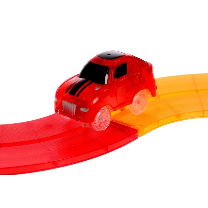 Конструктор магнитный &laquo;Магический трек&raquo;, машинка ездит от батареек, 19 деталей