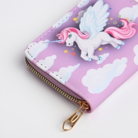 Кошелёк детский на молнии &laquo;Выбражулька&raquo;, цвет сиреневый