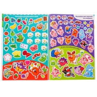 Книжка-раскладушка со скретч-слоем и наклейками &laquo;Большой переполох&raquo;, Смешарики