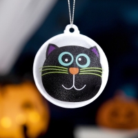 Светодиодная игрушка «Кот ведьмы» 8 см, батарейки AG13х3 (в комплекте), свечение мульти Светодиодная игрушка «Кот ведьмы» 8 см, батарейки AG13х3 (в комплекте), свечение мульти