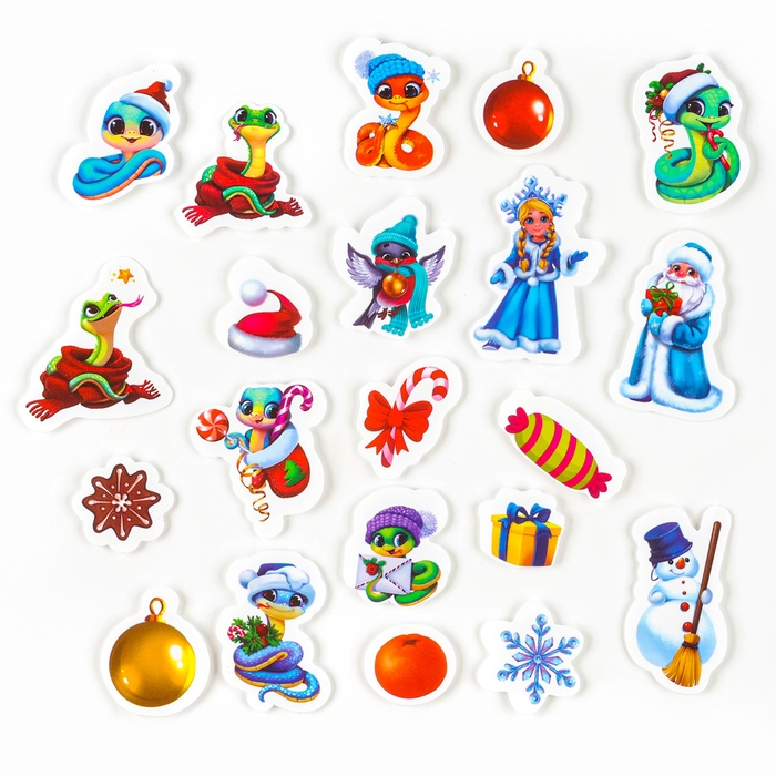 Игра на липучках на новый год. Веселые липучки &laquo;Елочка-красавица&raquo;, змея