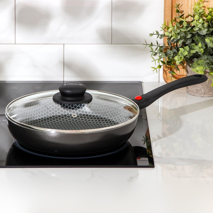 Cковорода Forever, d=24 см, съёмная ручка, стеклянная крышка, антипригарное покрытие, цвет черный Cковорода Forever, d=24 см, съёмная ручка, стеклянная крышка, антипригарное покрытие, цвет черный